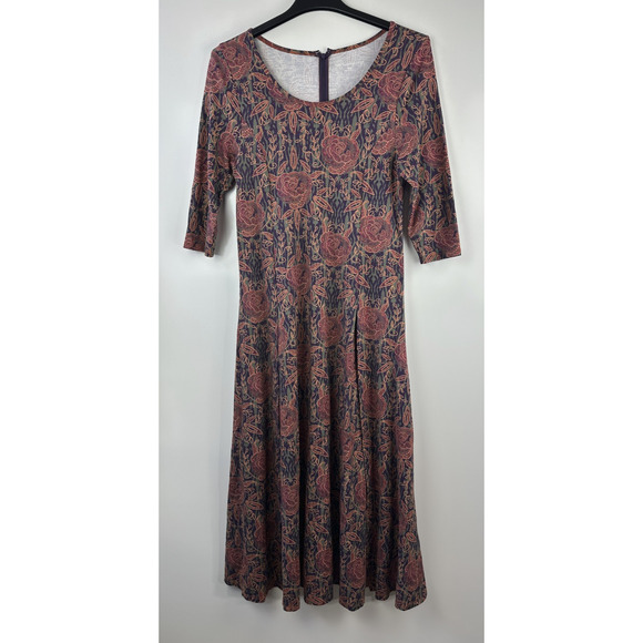 Soft Surroundings Alcott Dress Floral Maxi Slit Large Boho Western Jersey Soft - Picture 16 of 16